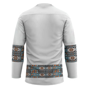 African Ndebele Traditional Attire Hockey Jersey White Ndebele Stripe
