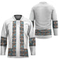 African Ndebele Traditional Attire Hockey Jersey White Ndebele Stripe