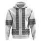 African Ndebele Traditional Attire Hoodie White Ndebele Stripe