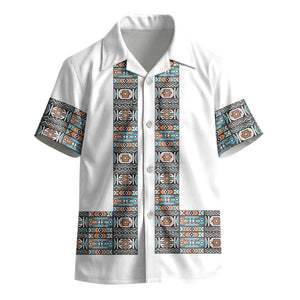 African Ndebele Traditional Attire Kid Hawaiian Shirt White Ndebele Stripe
