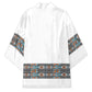 African Ndebele Traditional Attire Kimono White Ndebele Stripe
