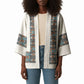 African Ndebele Traditional Attire Kimono White Ndebele Stripe