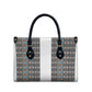African Ndebele Traditional Attire Leather Bag White Ndebele Stripe