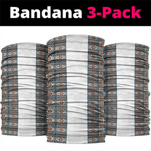 African Ndebele Traditional Attire Neck Gaiter White Ndebele Stripe