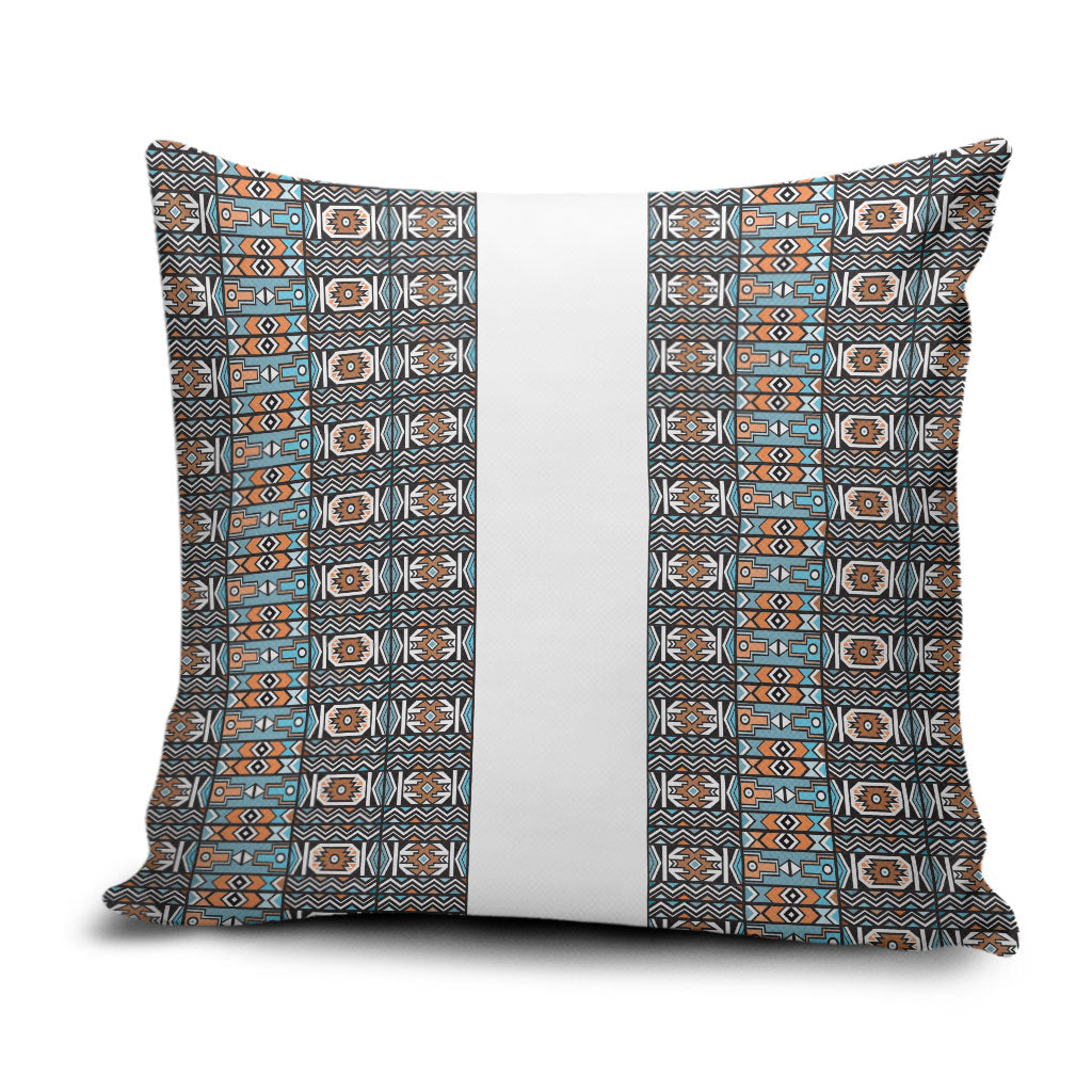 African Ndebele Traditional Attire Pillow Cover White Ndebele Stripe