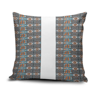 African Ndebele Traditional Attire Pillow Cover White Ndebele Stripe