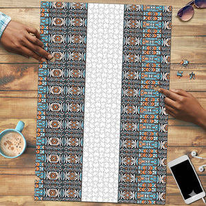 African Ndebele Traditional Attire Puzzle White Ndebele Stripe