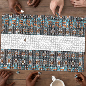 African Ndebele Traditional Attire Puzzle White Ndebele Stripe
