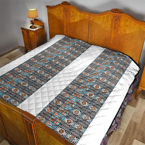African Ndebele Traditional Attire Quilt White Ndebele Stripe