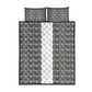 African Ndebele Traditional Attire Quilt Bed Set White Ndebele Stripe