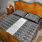African Ndebele Traditional Attire Quilt Bed Set White Ndebele Stripe
