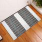 African Ndebele Traditional Attire Rubber Doormat White Ndebele Stripe