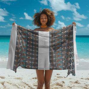 African Ndebele Traditional Attire Sarong White Ndebele Stripe