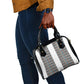 African Ndebele Traditional Attire Shoulder Handbag White Ndebele Stripe