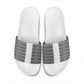 African Ndebele Traditional Attire Slide Sandals White Ndebele Stripe
