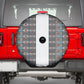African Ndebele Traditional Attire Spare Tire Cover White Ndebele Stripe