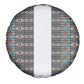African Ndebele Traditional Attire Spare Tire Cover White Ndebele Stripe
