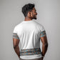 African Ndebele Traditional Attire T shirt White Ndebele Stripe