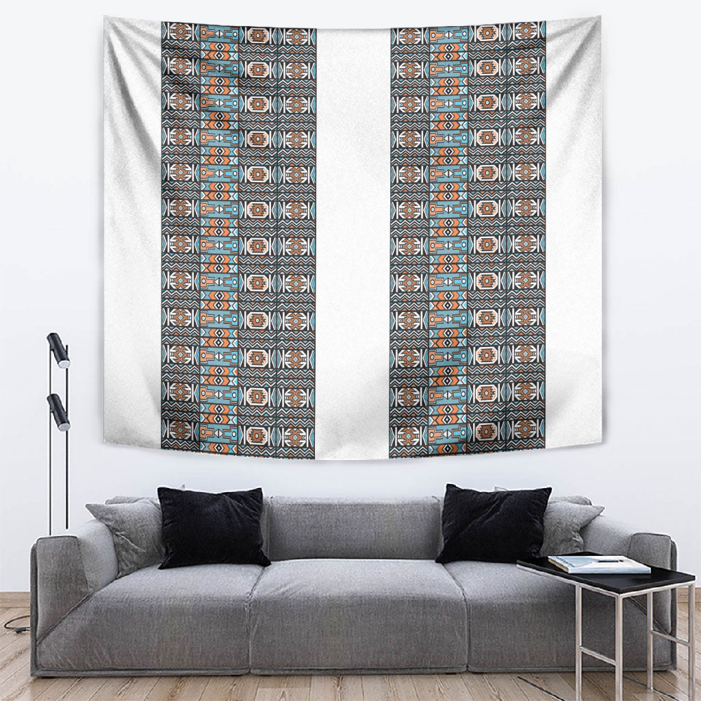 African Ndebele Traditional Attire Tapestry White Ndebele Stripe