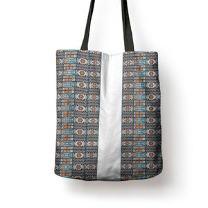 African Ndebele Traditional Attire Tote Bag White Ndebele Stripe