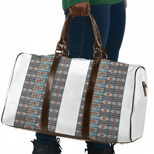 African Ndebele Traditional Attire Travel Bag White Ndebele Stripe