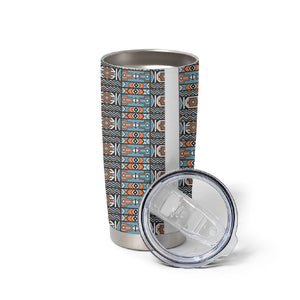 African Ndebele Traditional Attire Tumbler Cup White Ndebele Stripe