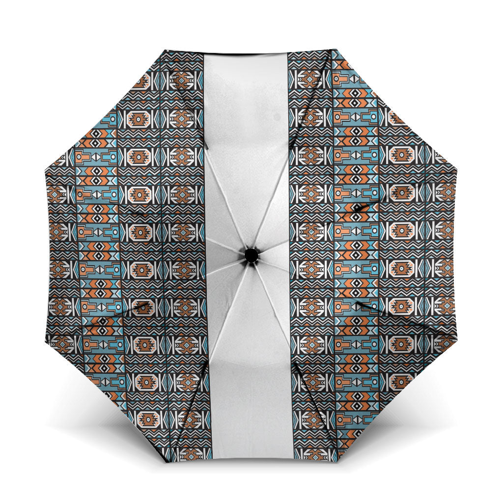 African Ndebele Traditional Attire Umbrella White Ndebele Stripe