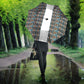 African Ndebele Traditional Attire Umbrella White Ndebele Stripe
