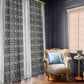African Ndebele Traditional Attire Window Curtain White Ndebele Stripe