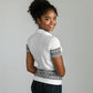 African Ndebele Traditional Attire Women Polo Shirt White Ndebele Stripe