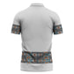 African Ndebele Traditional Attire Zipper Polo Shirt White Ndebele Stripe