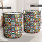 African Geometric Ndebele Patterns Laundry Basket