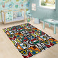African Geometric Ndebele Patterns Area Rug