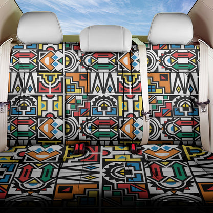 African Geometric Ndebele Patterns Back Car Seat Cover