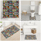 African Geometric Ndebele Patterns Bathroom Set
