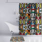 African Geometric Ndebele Patterns Bathroom Set