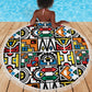 African Geometric Ndebele Patterns Beach Blanket