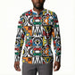 African Geometric Ndebele Patterns Button Sweatshirt