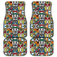 African Geometric Ndebele Patterns Car Mats