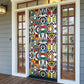 African Geometric Ndebele Patterns Door Cover