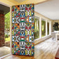 African Geometric Ndebele Patterns Door Cover