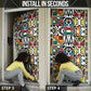 African Geometric Ndebele Patterns Door Cover