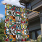 African Geometric Ndebele Patterns Garden Flag