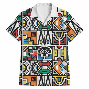 African Geometric Ndebele Patterns Hawaiian Shirt