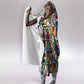 African Geometric Ndebele Patterns Hooded Blanket