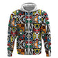 African Geometric Ndebele Patterns Hoodie