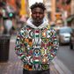 African Geometric Ndebele Patterns Hoodie