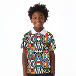 African Geometric Ndebele Patterns Kid Polo Shirt