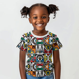 African Geometric Ndebele Patterns Kid T shirt