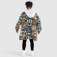 African Geometric Ndebele Patterns Kid Wearable Blanket Hoodie